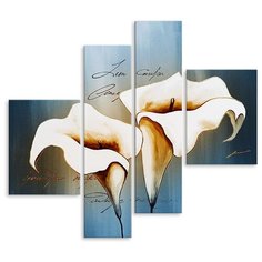 Модульная картина на холсте "Каллы" 150x134 см Modulka.Ru