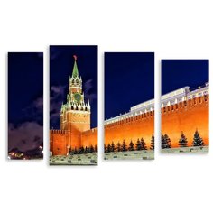 Модульная картина на холсте "Вечерний Кремль" 120x79 см Modulka.Ru