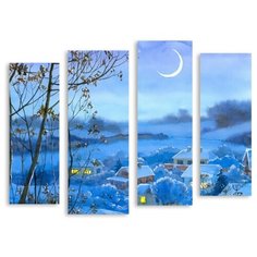 Модульная картина на холсте "Месяц" 150x120 см Modulka.Ru