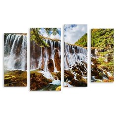 Модульная картина на холсте "Молочный водопад" 150x99 см Modulka.Ru