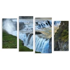 Модульная картина на холсте "Водопад" 120x74 см Modulka.Ru