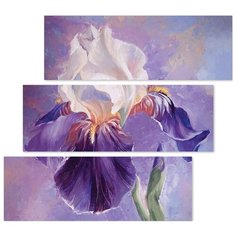 Модульная картина на холсте "Фиолетовый ирис" 170x181 см Modulka.Ru