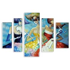 Модульная картина на холсте "Маскарад" 150x113 см Modulka.Ru
