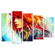 Модульная картина на холсте "Солнечная девушка" 170x113 см Modulka.Ru