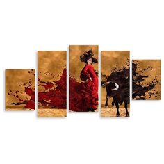 Модульная картина на холсте "Коррида" 120x59 см Modulka.Ru