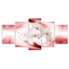 Модульная картина на холсте "Белые орхидеи" 170x84 см Modulka.Ru