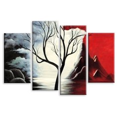 Модульная картина на холсте "Голое дерево" 90x62 см Modulka.Ru