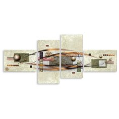 Модульная картина на холсте "Геометрическая абстракция" 90x41 см Modulka.Ru