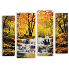 Модульная картина на холсте "Осенние краски" 90x73 см Modulka.Ru