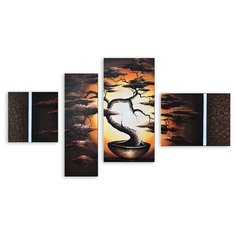 Модульная картина на холсте "Молодое деревце" 120x70 см Modulka.Ru