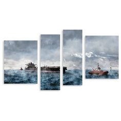 Модульная картина на холсте "Танкер" 120x68 см Modulka.Ru