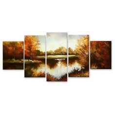 Модульная картина на холсте "У берега" 120x57 см Modulka.Ru
