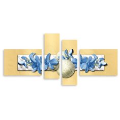 Модульная картина на холсте "Голубая нежность" 120x60 см Modulka.Ru