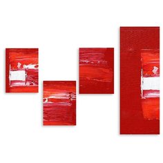 Модульная картина на холсте "Красная фантазия" 120x94 см Modulka.Ru