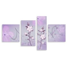 Модульная картина на холсте "Фиолетовая нежность" 150x87 см Modulka.Ru