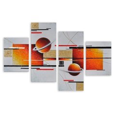 Модульная картина на холсте "Вращение планет" 150x103 см Modulka.Ru