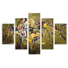 Модульная картина на холсте "Рыба в абстракции" 150x105 см Modulka.Ru