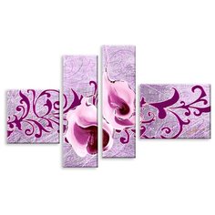 Модульная картина на холсте "Розово-фиолетовые каллы" 120x76 см Modulka.Ru