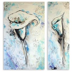 Модульная картина на холсте "Каллы" 90x98 см Modulka.Ru