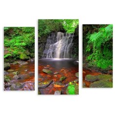 Модульная картина на холсте "Водопад" 90x52 см Modulka.Ru