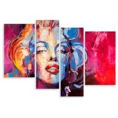 Модульная картина на холсте "Мэрилин красками" 170x122 см Modulka.Ru