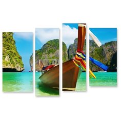 Модульная картина на холсте "Прогулка на лодке" 120x83 см Modulka.Ru