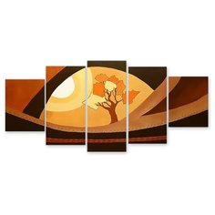 Модульная картина на холсте "Вслед за солнцем" 120x57 см Modulka.Ru