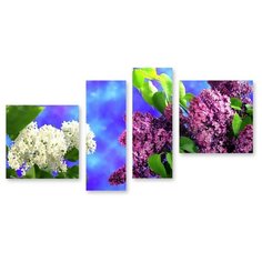 Модульная картина на холсте "Благоухающая ветвь" 150x81 см Modulka.Ru