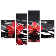 Модульная картина на холсте "Красное и чёрное" 170x117 см Modulka.Ru
