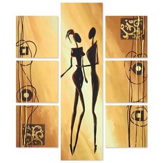 Модульная картина на холсте "Вечер наедине" 150x188 см Modulka.Ru