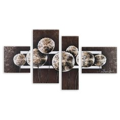 Модульная картина на холсте "Сумеречные цветы" 150x88 см Modulka.Ru