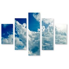 Модульная картина на холсте "Голубое небо" 150x92 см Modulka.Ru