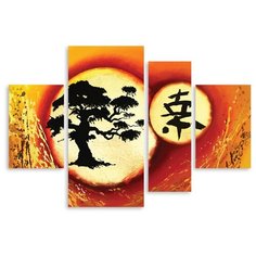 Модульная картина на холсте "Лунное дерево" 120x85 см Modulka.Ru
