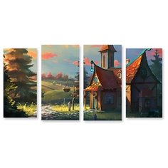 Модульная картина на холсте "Сказочное настроение" 120x63 см Modulka.Ru