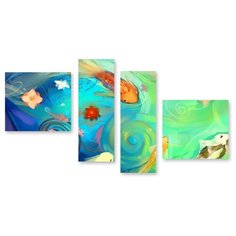 Модульная картина на холсте "Морское дно" 170x95 см Modulka.Ru