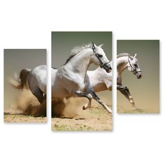 Модульная картина на холсте "Стремительный галоп" 120x79 см Modulka.Ru