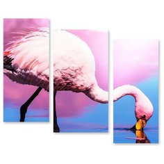 Модульная картина на холсте "Розовый фламинго" 120x102 см Modulka.Ru