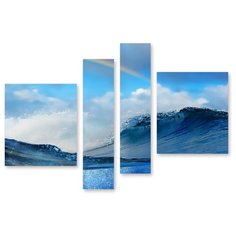 Модульная картина на холсте "Морская волна" 90x64 см Modulka.Ru