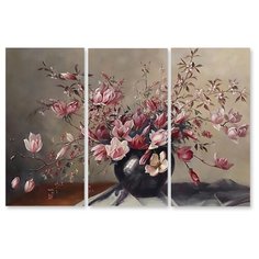 Модульная картина на холсте "Розовый букет" 170x114 см Modulka.Ru