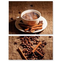 Модульная картина на холсте "Кофе с корицей" 120x90 см Modulka.Ru
