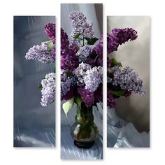 Модульная картина на холсте "Букет сирени" 90x111 см Modulka.Ru