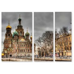 Модульная картина на холсте "Храм Воскресения Христова на Крови" 120x85 см Modulka.Ru