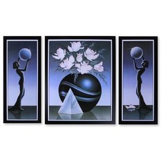 Модульная картина на холсте "Девушка с шаром" 120x71 см Modulka.Ru