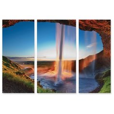 Модульная картина на холсте "Водопад" 150x107 см Modulka.Ru