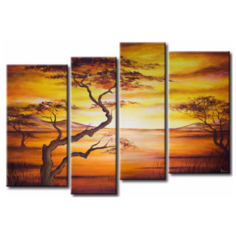 Модульная картина на холсте "Знойная Африка" 90x67 см Modulka.Ru