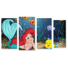 Модульная картина на холсте "Русалочка" 120x68 см Modulka.Ru
