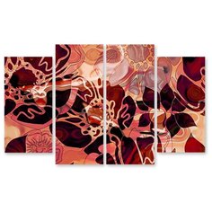 Модульная картина на холсте "Цветочный стиль" 150x94 см Modulka.Ru