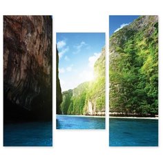 Модульная картина на холсте "Пролив" 120x106 см Modulka.Ru