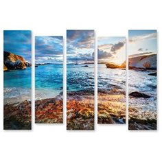 Модульная картина на холсте "Прибой" 120x85 см Modulka.Ru