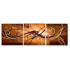 Модульная картина на холсте "Эспрессия" 150x50 см Modulka.Ru